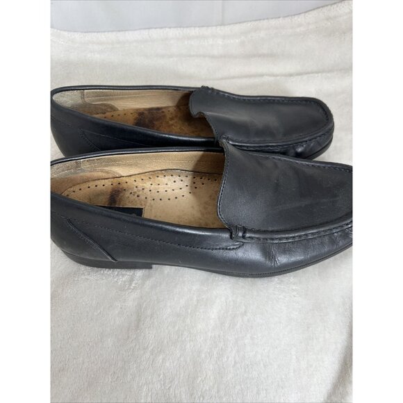 Dockers Mens Black Leather Loafers  size 10 - Picture 2 of 7